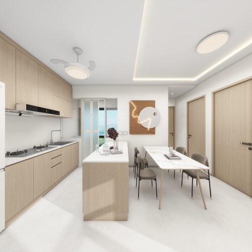 Toa Payoh Ridge 4-Room Area 1 Design B (Kitchen, Master Bedroom, and Bathroom Cabinets)