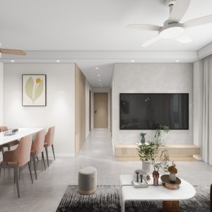 Living Suspended Tv Console with LED light  (7 feet)