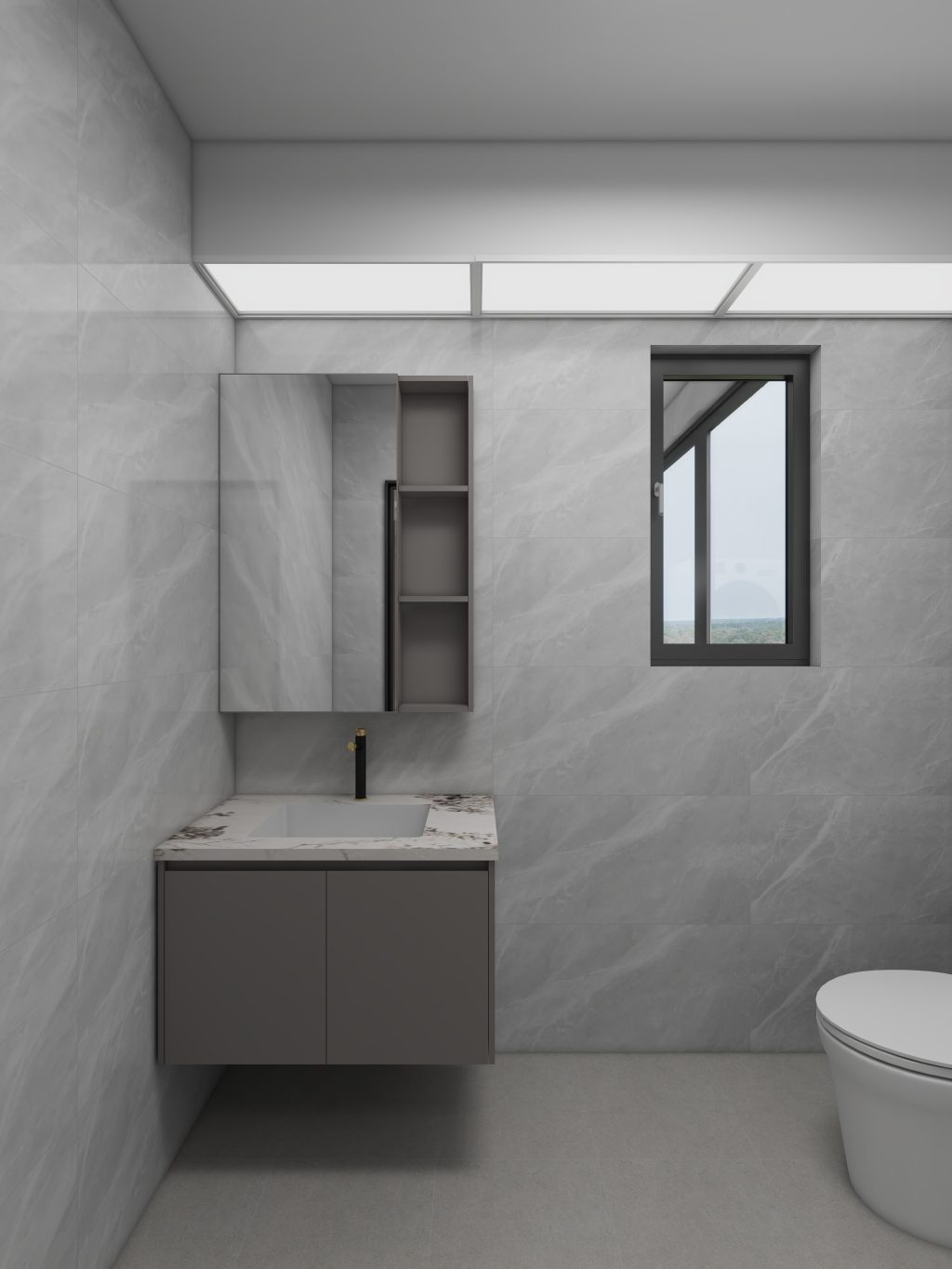 Common Bathroom Top & Bottom Cabinets (5 feet)
