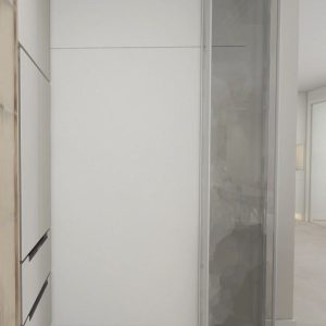 Feature wall tic-tac door in laminated finishing
