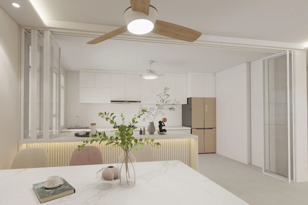 Kitchen Island Aluminium Frame Folding Window and Door (16 feet)