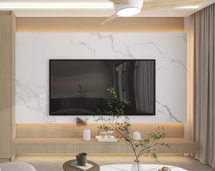 Living Suspended Tv Console & Feature Wall  (10 feet)