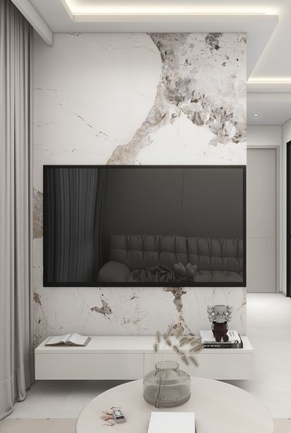 Living Suspended Tv Console & Feature Wall  (6 feet)