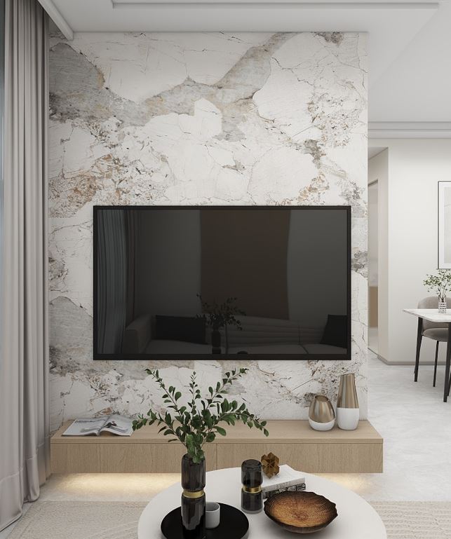 Living Suspended Tv Console & Feature Wall  (6 feet)