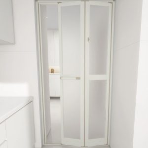 Kitchen Entrance Aluminium Frame Folding Door (4 feet)