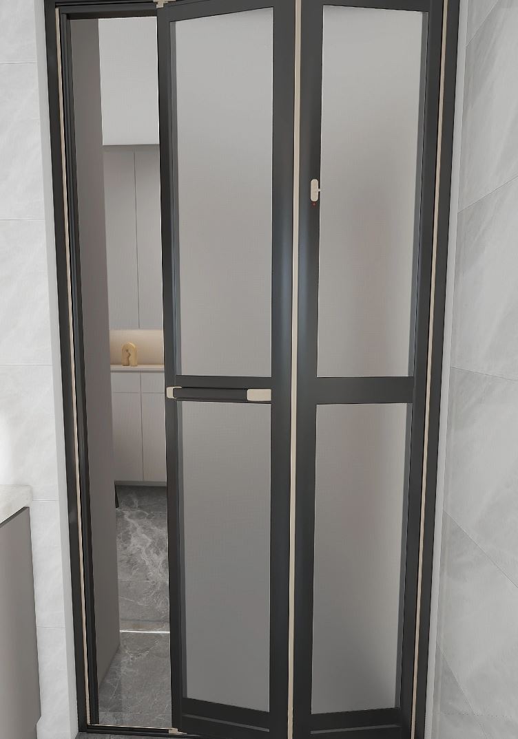 Kitchen Entrance Aluminium Frame Folding Door (4 feet)