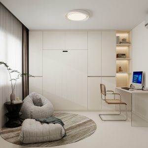 Bedroom 2 Space Saving Beds with Casement Wardrobe  (10.5  feet)
