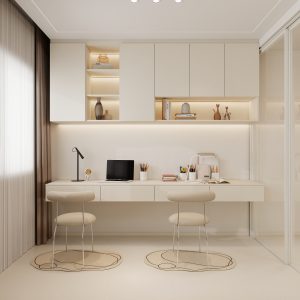Studying Room Top hung Cabinet with Study table  (9 feet)