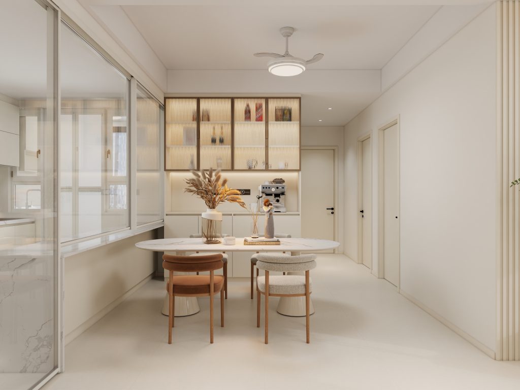 Dining Full Height Storage & Display cabinet  (6 feet)
