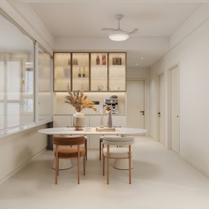 Dining Full Height Storage & Display cabinet  (6 feet)