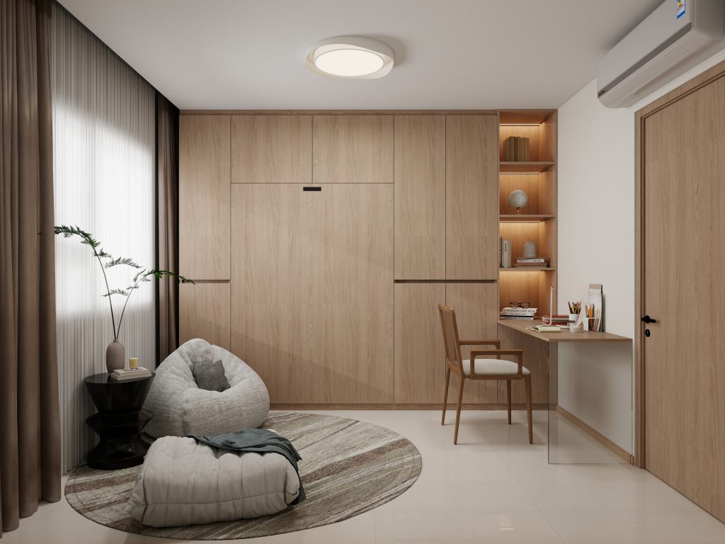 Bedroom 2 Space Saving Beds with Casement Wardrobe  (10.5  feet)