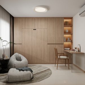 Bedroom 2 Space Saving Beds with Casement Wardrobe  (10.5  feet)