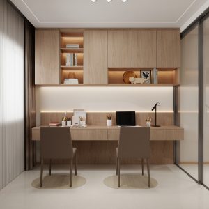 Studying Room Top hung Cabinet with Study table  (9 feet)