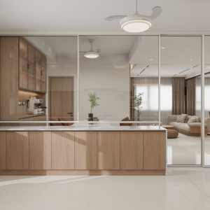 Kitchen Island Aluminium Frame Folding Window and Door (15 feet)