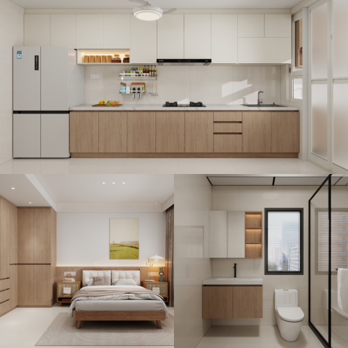 Tengah Parc Residences 5-Room  Design B (Kitchen, Master Bedroom, and Bathroom Cabinets)