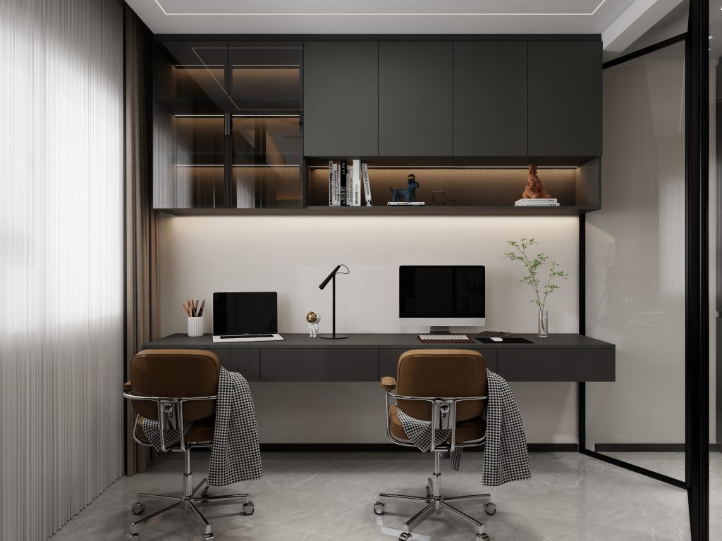 Studying Room Top hung Cabinet with Study table  (9 feet)
