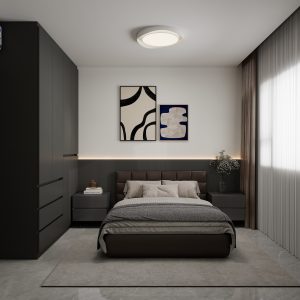 Bedroom 1 Casement Wardrobe & Bedhead with LED light (5 feet)