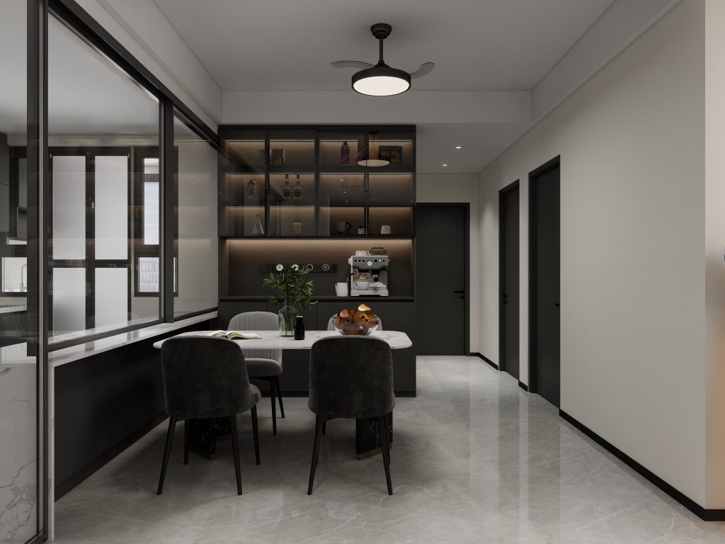 Dining Full Height Storage & Display cabinet  (6 feet)