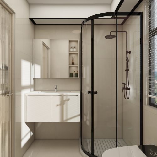 Tengah Parc Residences 2-Room  Design A (Kitchen, Master Bedroom, and Bathroom Cabinets)