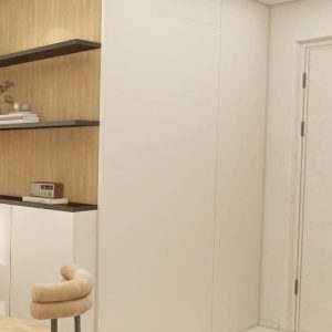 Feature wall tic-tac door in laminated finishing