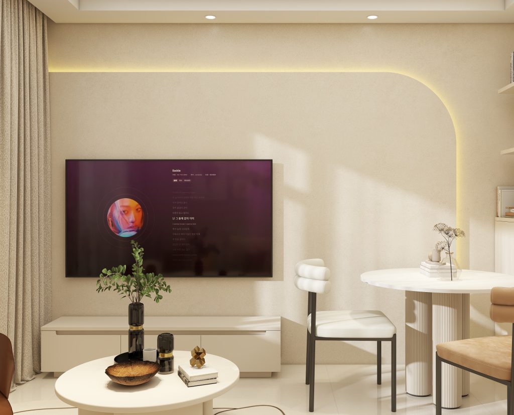 Living Suspended Tv Console & Feature Wall  (11 feet)