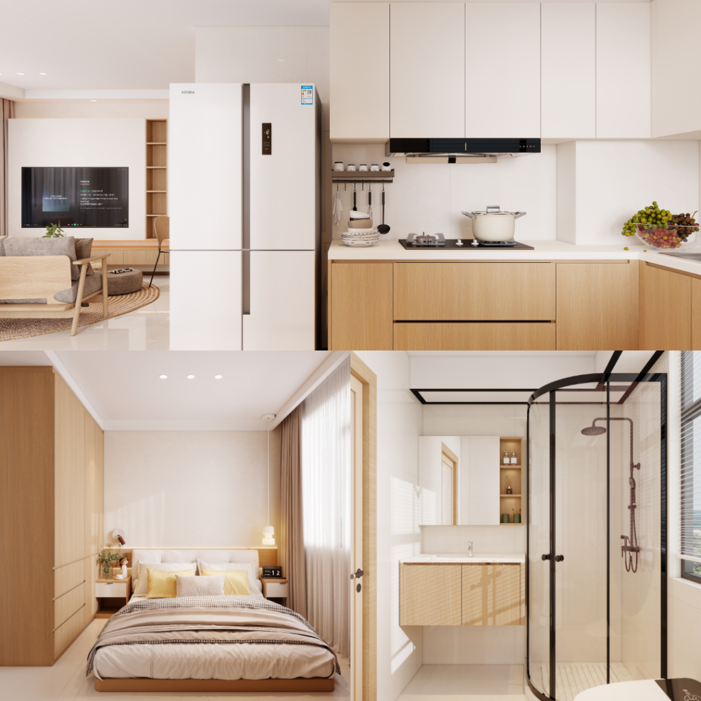 Tengah Parc Residences 2-Room  Design B (Kitchen, Master Bedroom, and Bathroom Cabinets)
