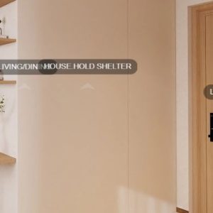 Feature wall tac-tac door in laminated finishing