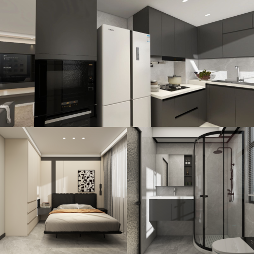 Tengah Parc Residences 2-Room  Design C (Kitchen, Master Bedroom, and Bathroom Cabinets)