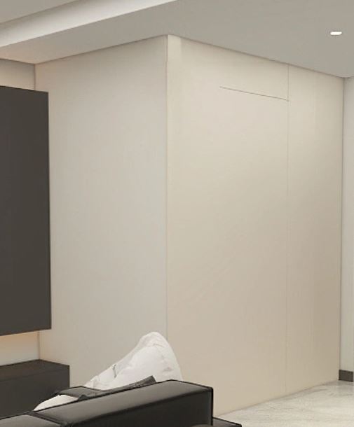 Feature wall tac-tac door in laminated finishing