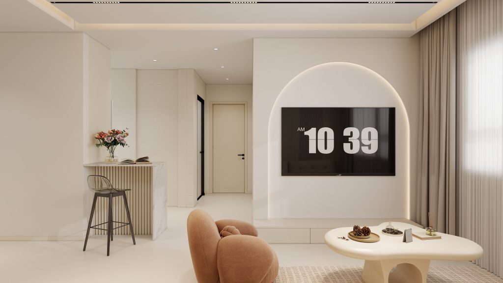Living Suspended Tv Console & Feature Wall  (62 feet)