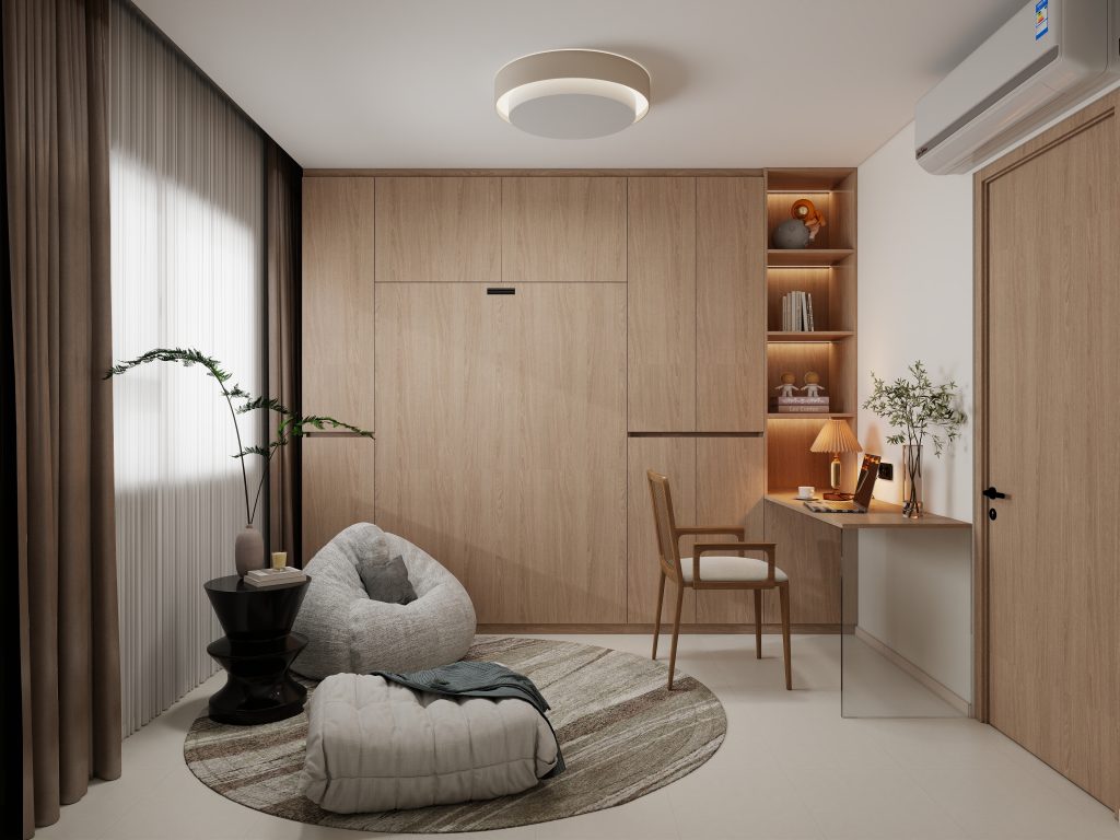 Bedroom 2 Space Saving Beds with Casement Wardrobe  (10.5  feet)