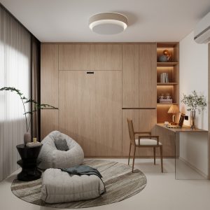 Bedroom 2 Space Saving Beds with Casement Wardrobe  (10.5  feet)