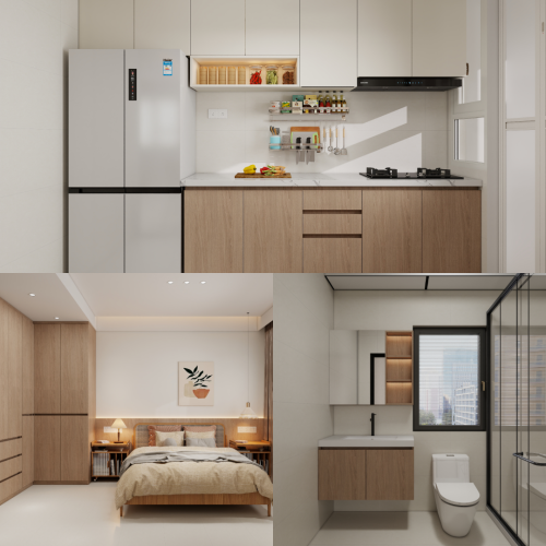 Tengah Parc Residences 4-Room  Design B (Kitchen, Master Bedroom, and Bathroom Cabinets)