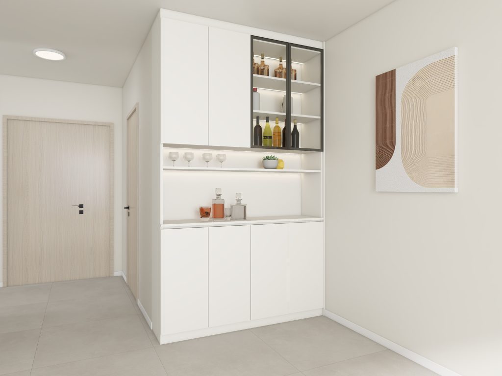 Dining Full Height Storage & Display cabinet  (5 feet)