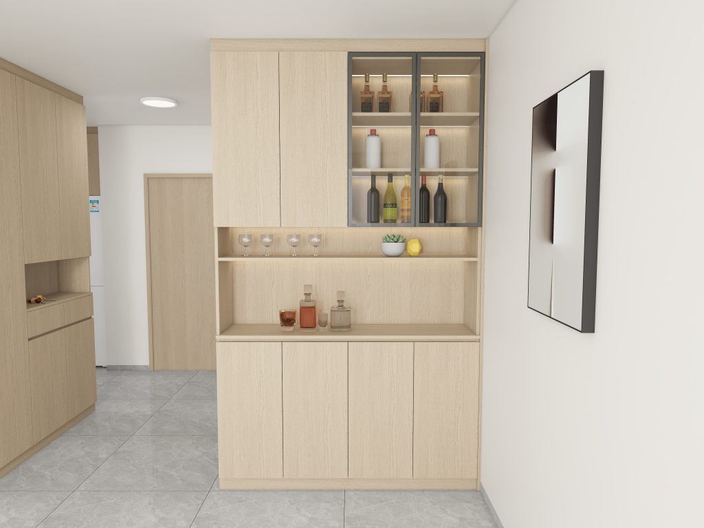 Dining Full Height Storage & Display cabinet  (5 feet)