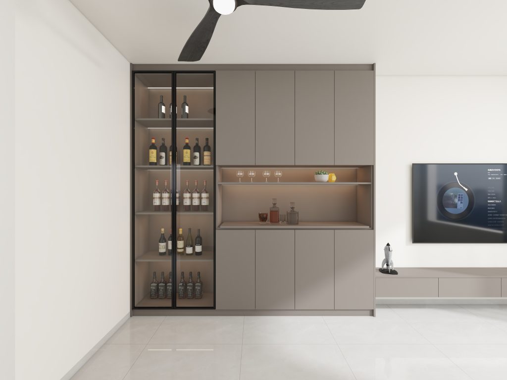 Dining Full Height Storage & Display cabinet  (8.5 feet)