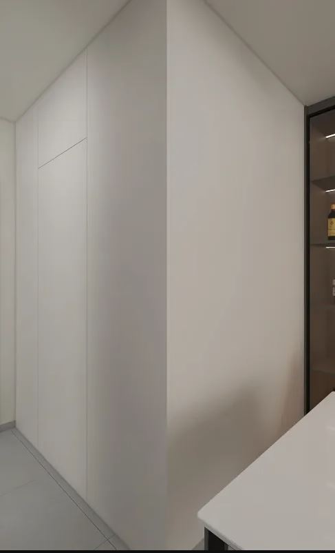 Feature wall tic-tac door in laminated finishing
