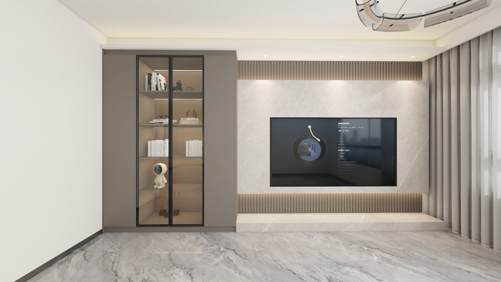 Living Suspended Tv Console & Feature Wall  (10 feet)