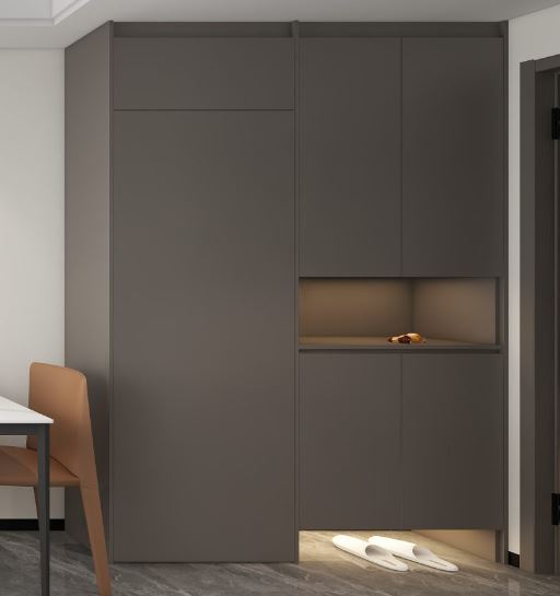 Foyer Full Height Shoes Cabinet and Bomb Shelver Door (6 feet)