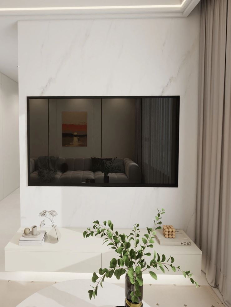 Living Suspended Tv Console & Feature Wall  (6 feet)