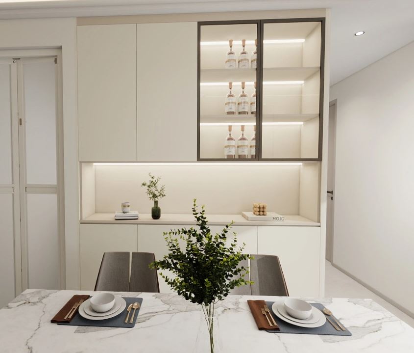 Dining Cabinet  with Glass Door (6 feet)
