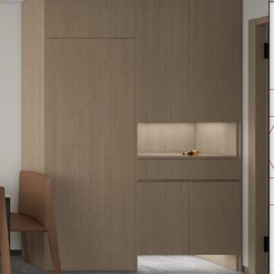 Foyer Full Height Shoes Cabinet and Bomb Shelver Door (6 feet)