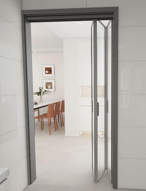 Kitchen Entrance Aluminium Frame Silding Door (4 feet)