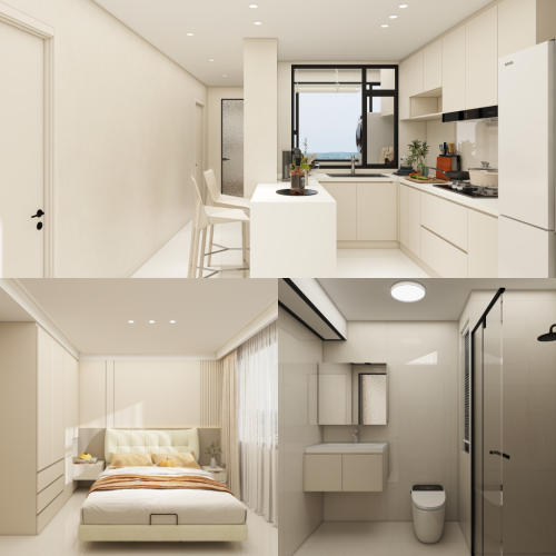 Tampines Green Jade 5-Room  Design A (Kitchen, Master Bedroom, and Bathroom Cabinets)