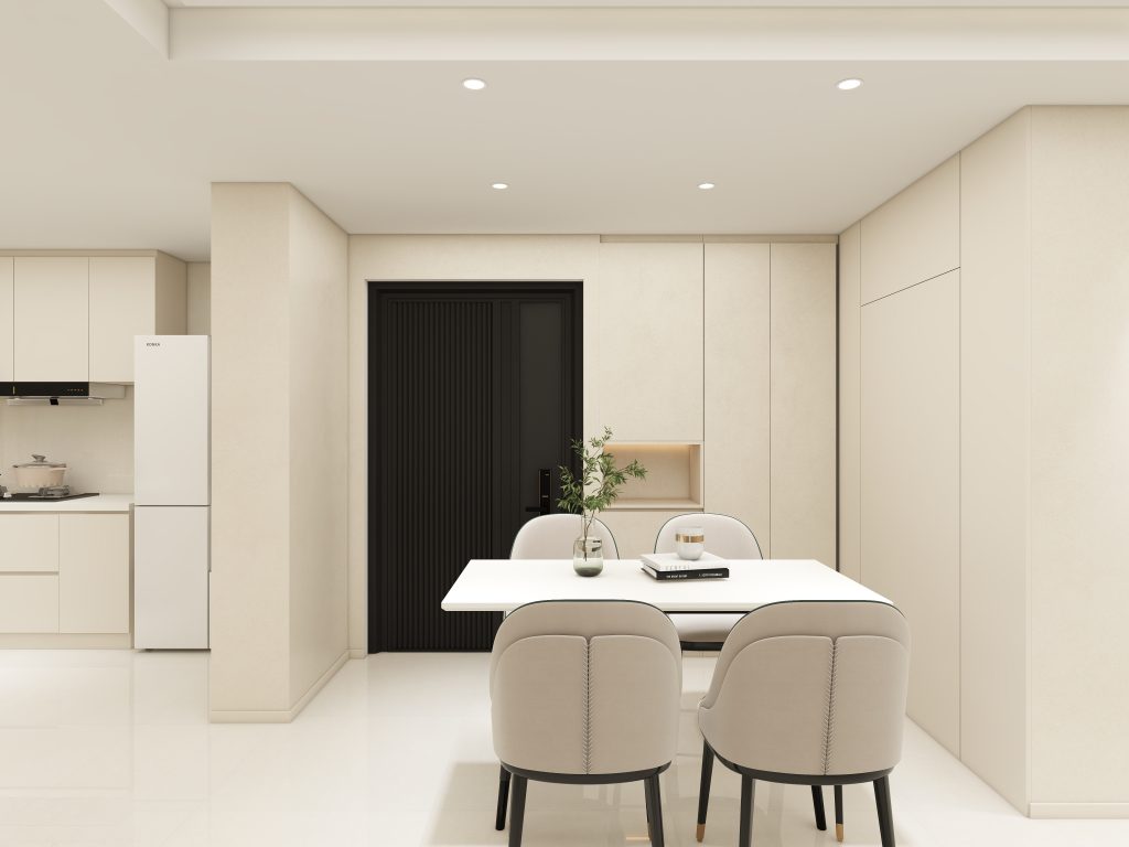 Feature wall tic-tac door in laminated finishing