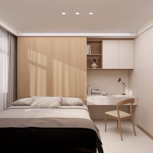 Bedroom 1 bedTatami Platform Bed with Casement Wardrobe (16.5 feet)