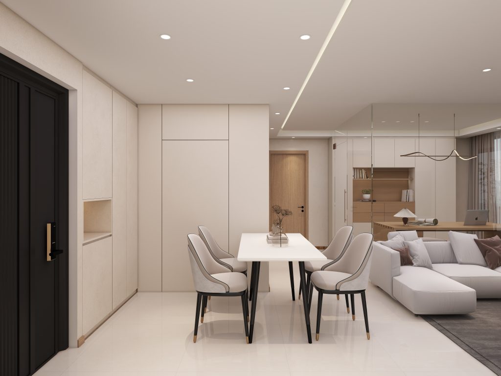 Feature wall tic-tac door in laminated finishing