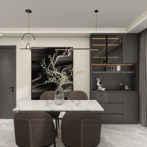 Living Full Height display Cabinet with glass door (4 feet)