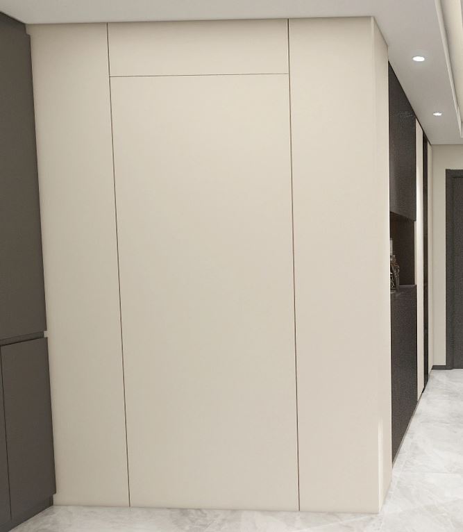 Feature wall tic-tac door in laminated finishing