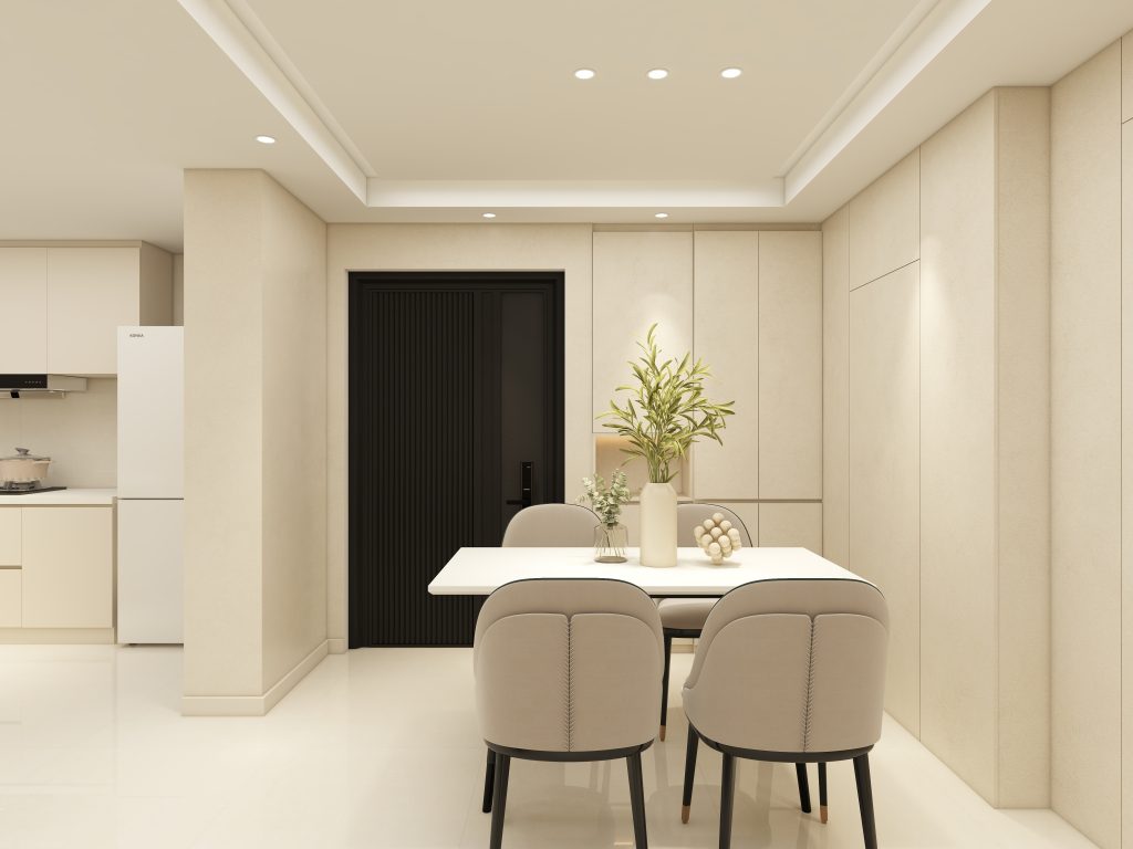 Feature wall tic-tac door in laminated finishing